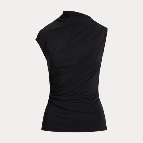 Haut froncé col cheminée jersey stretch - Lauren - Modalova