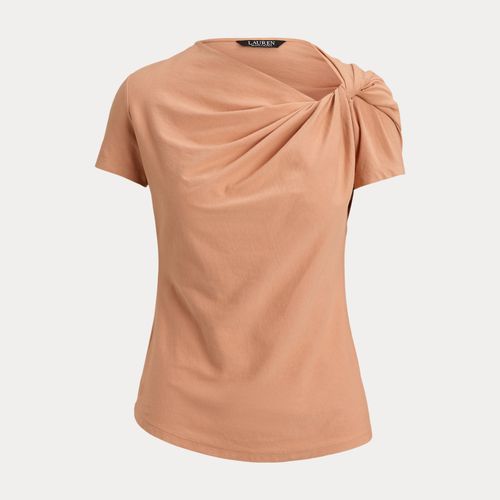 T-shirt encolure croisée jersey de coton - Lauren - Modalova