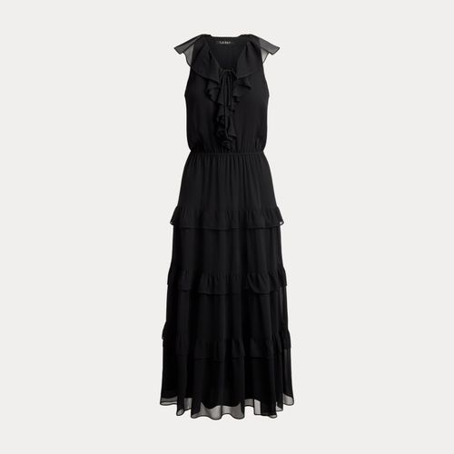 Robe gitane en georgette à volants - Lauren - Modalova