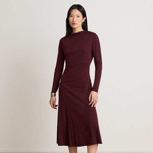 Robe mi-longue asymétrique stretch - Lauren - Modalova