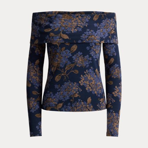 Haut fleuri aux épaules dégagées jersey - Lauren - Modalova
