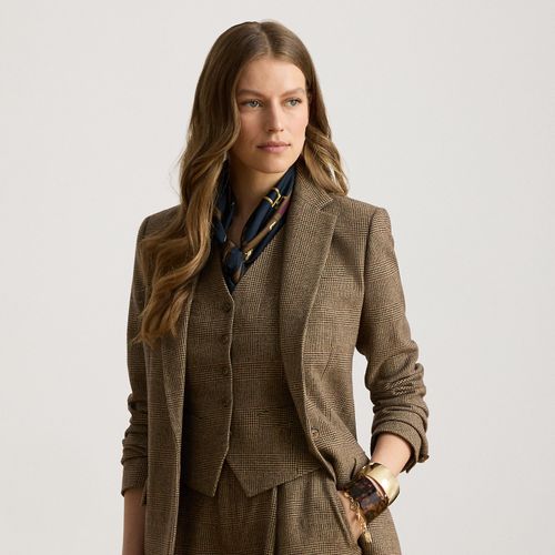 Blazer prince-de-galles sergé de laine - Lauren - Modalova