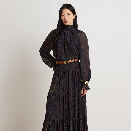 Maxi jupe gitane cachemire georgette - Lauren - Modalova