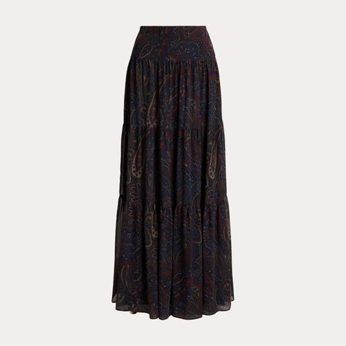 Maxi jupe gitane cachemire georgette - Lauren - Modalova