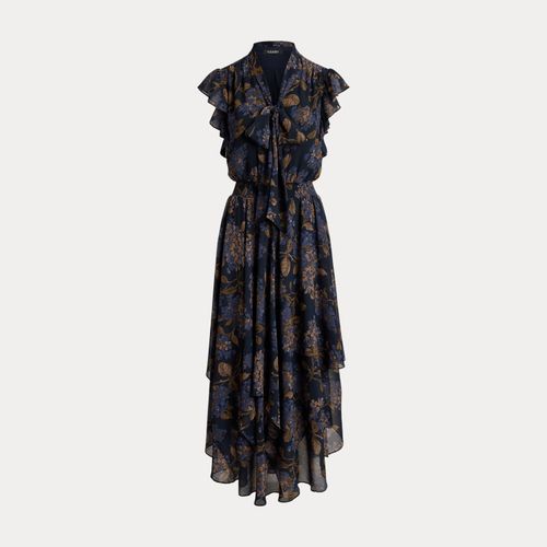 Robe lavallière en georgette froissée - Lauren - Modalova
