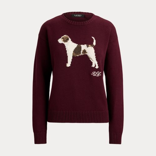 Pull en tricot intarsia de coton - Lauren - Modalova