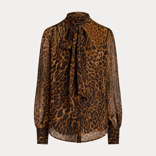 Chemisier motif ocelot à lavallière - Lauren - Modalova