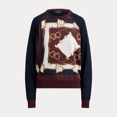 Pull à motif équestre en coton mélangé - Lauren - Modalova
