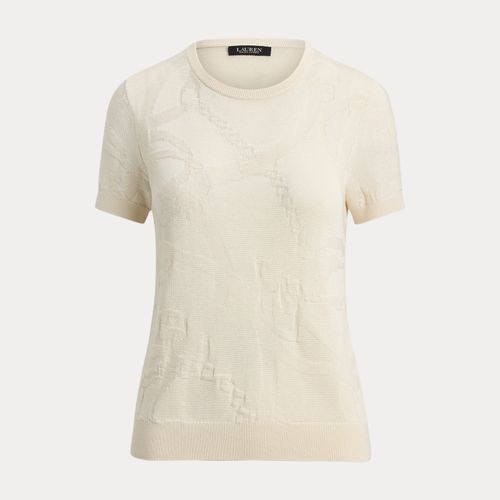 Pull manches courtes motif ceinture - Lauren - Modalova