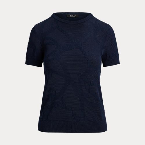 Pull manches courtes motif ceinture - Lauren - Modalova