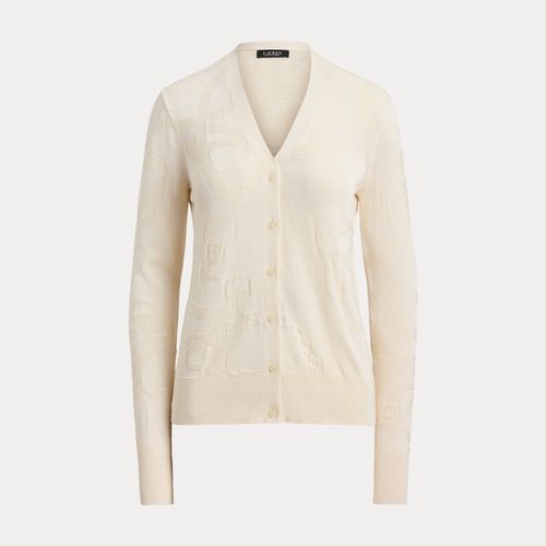 Cardigan à col en V motif bride - Lauren - Modalova