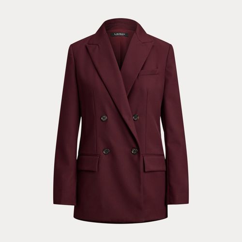 Blazer croisé en sergé de laine mélangée - Lauren - Modalova