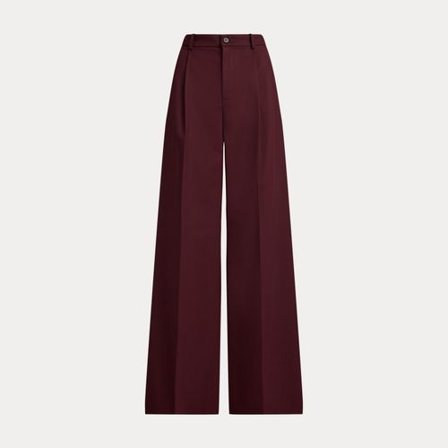 Pantalon large sergé laine mélangée - Lauren - Modalova