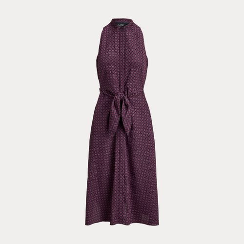 Robe sans manches à devant lacé en crêpe - Lauren - Modalova