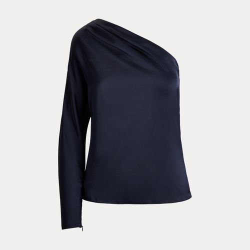 Chemisier asymétrique charmeuse de satin - Lauren - Modalova