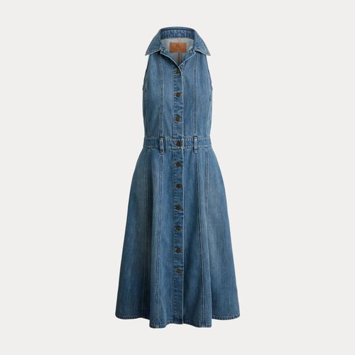 Robe-chemise à pans sans manches denim - Lauren - Modalova