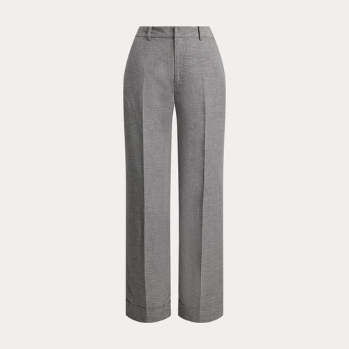 Pantalon 7/8 en lin mélangé natté - Lauren - Modalova