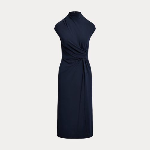 Robe torsadée en jersey à col cheminée - Lauren - Modalova