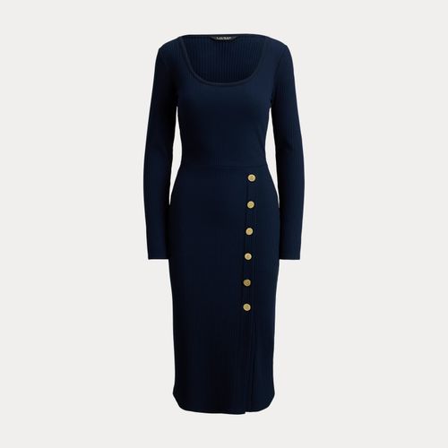 Robe côtelée à bordure boutonnée - Lauren - Modalova