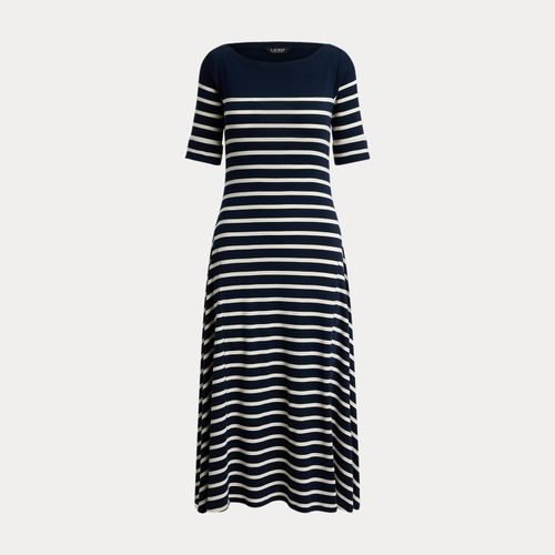 Robe midi rayée en coton côtelé - Lauren - Modalova