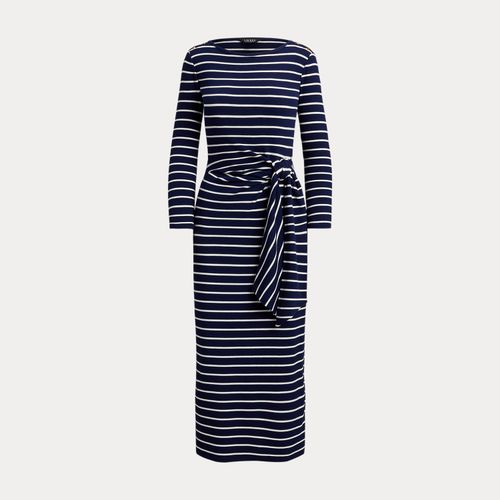 Robe rayée à nouer en coton mélangé - Lauren - Modalova