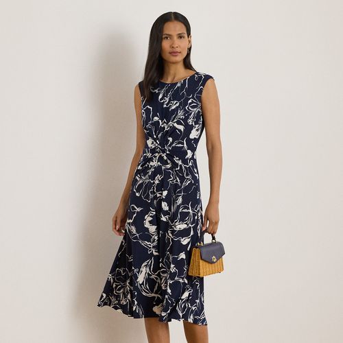 Robe croisée devant en jersey fleuri - Lauren - Modalova