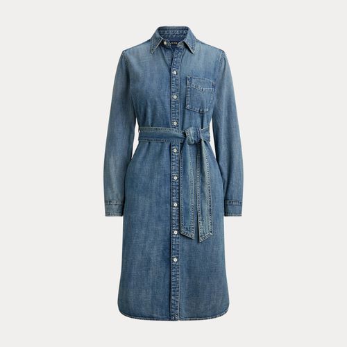 Robe chemise ceinturée en denim - Lauren - Modalova