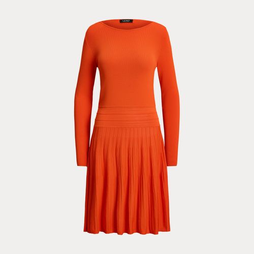 Robe patineuse plissée à encolure bateau - Lauren - Modalova