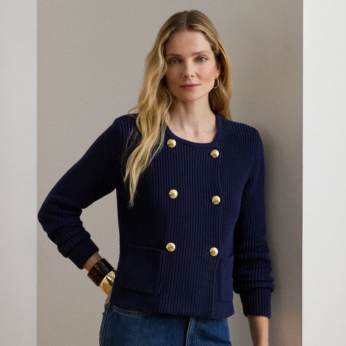 Veste pull croisée en coton - Lauren - Modalova