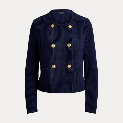 Veste pull croisée en coton - Lauren - Modalova