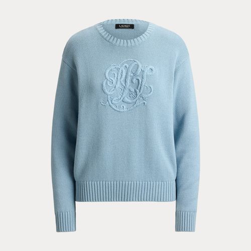Pull à logo brodé en coton peigné - Lauren - Modalova