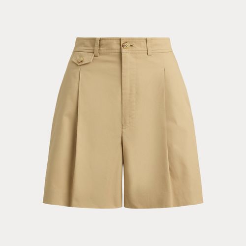 Short large à pinces en sergé de coton - Lauren - Modalova