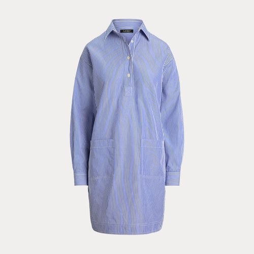 Robe-chemise en popeline de coton rayée - Lauren - Modalova