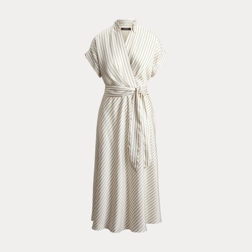 Robe ceinturée en sergé rayé - Lauren - Modalova