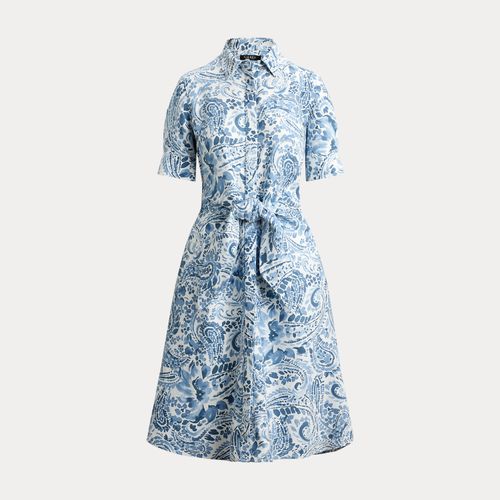Robe-chemise nouée à motif cachemire - Lauren - Modalova