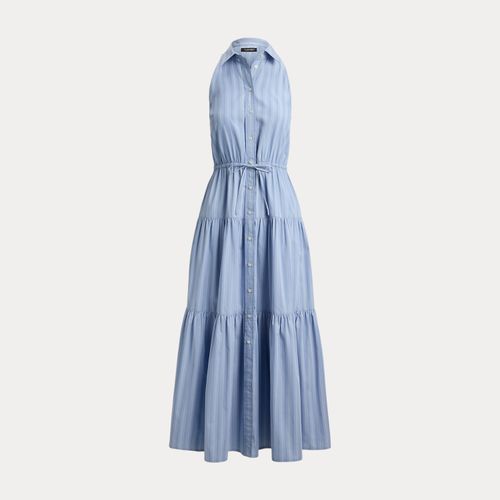 Robe-chemise volantée rayée en popeline - Lauren - Modalova