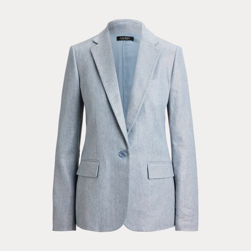 Blazer en lin et coton nattés métallisés - Lauren - Modalova