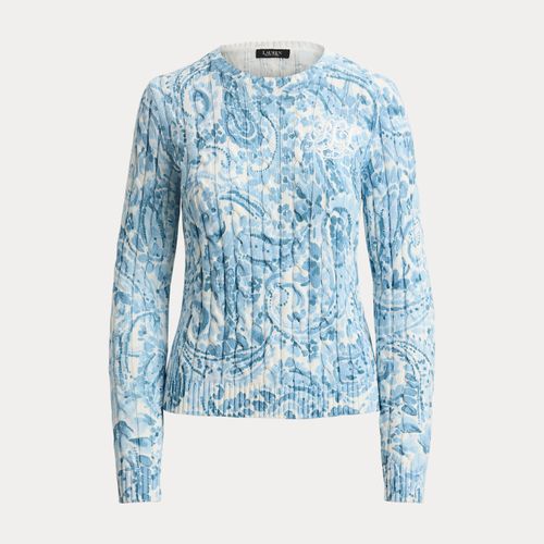 Pull torsadé en coton à motif cachemire - Lauren - Modalova