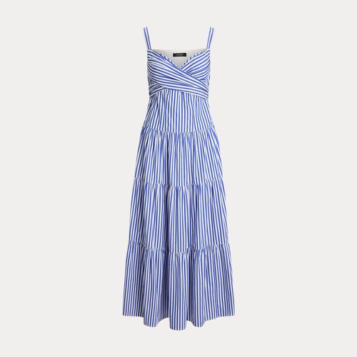 Robe gitane rayée en popeline de coton - Lauren - Modalova