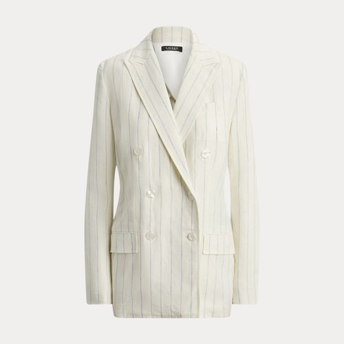 Blazer rayé en sergé de lin - Lauren - Modalova
