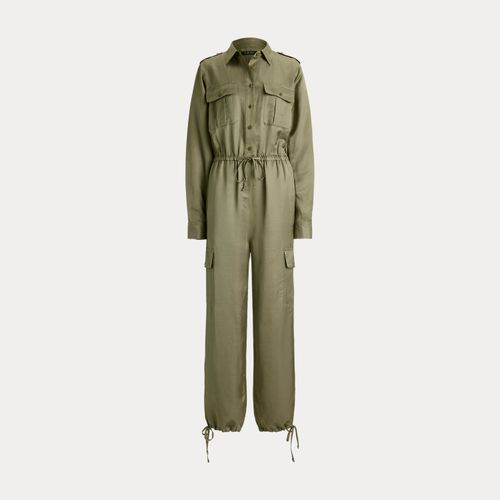 Combinaison cargo en shantung - Lauren - Modalova