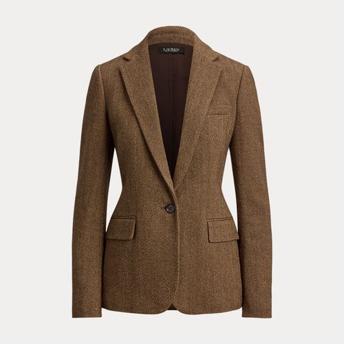 Blazer en coton mélangé à chevrons - Lauren - Modalova