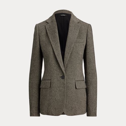 Blazer en coton mélangé à chevrons - Lauren - Modalova