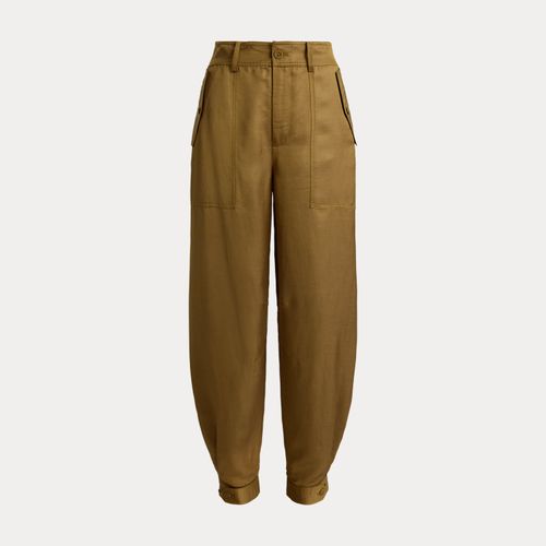 Pantalon cargo large 7/8 en shantung - Lauren - Modalova