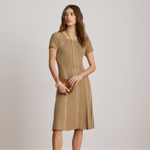 Robe torsadée côtelée à manches courtes - Lauren - Modalova
