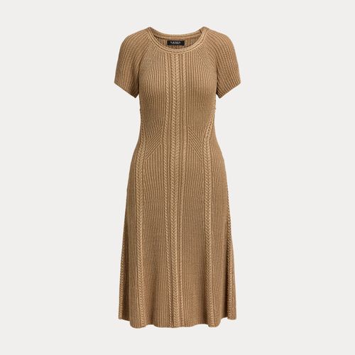 Robe torsadée côtelée à manches courtes - Lauren - Modalova