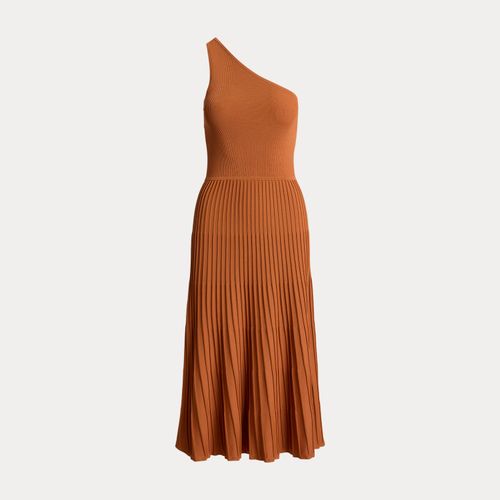 Robe côtelée et plissée asymétrique - Lauren - Modalova