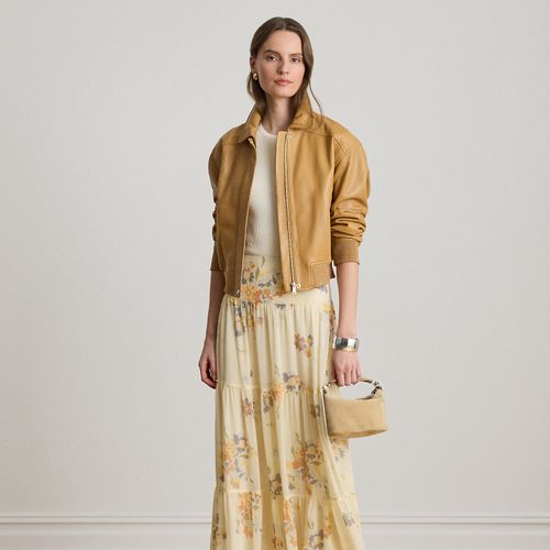 Maxi jupe gitane fleurie en georgette - Lauren - Modalova