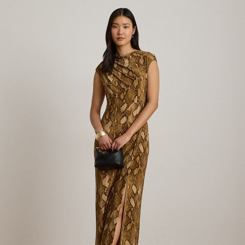 Robe à mancherons motif python en jersey - Lauren - Modalova