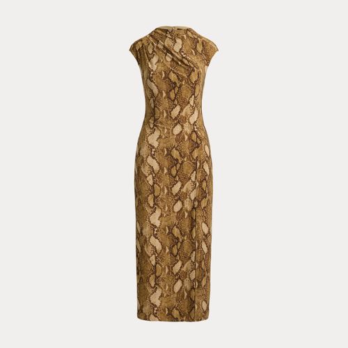 Robe à mancherons motif python en jersey - Lauren - Modalova